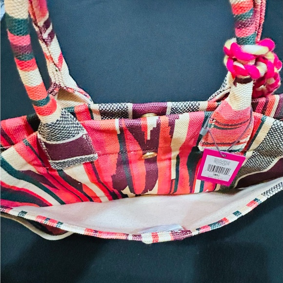 Vince Camuto Orla Pink Multi Woven Tote Bag – New With Tags - Picture 6 of 13
